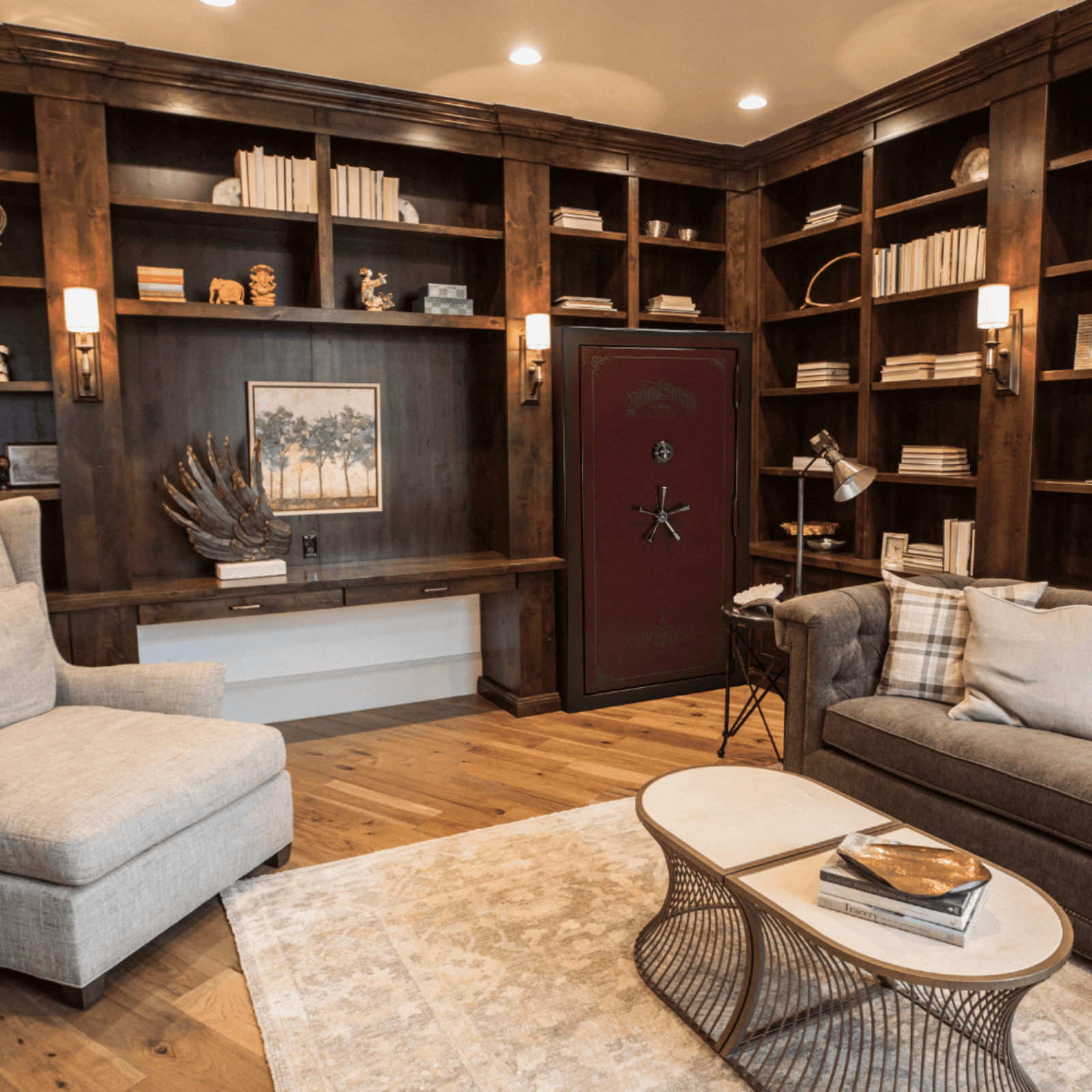 Image of library with safe