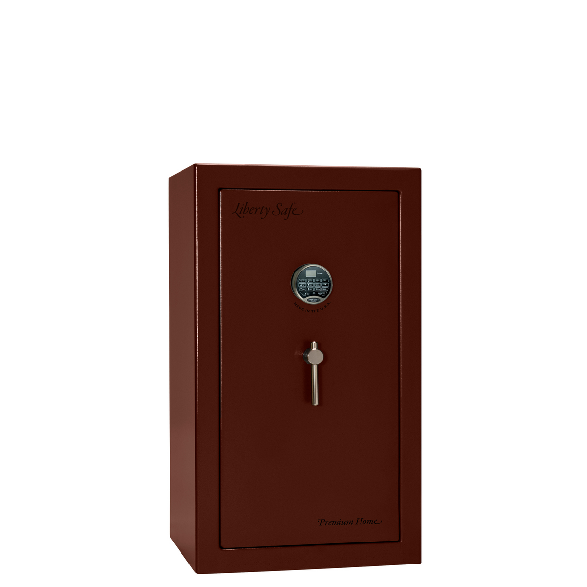 Premium Home Series | Level 7 Security | 2 Hour Fire Protection | 12 | Dimensions: 41.75&quot;(H) x 24.5&quot;(W) x 19&quot;(D) | Burgundy Marble Black Chrome - Closed Door